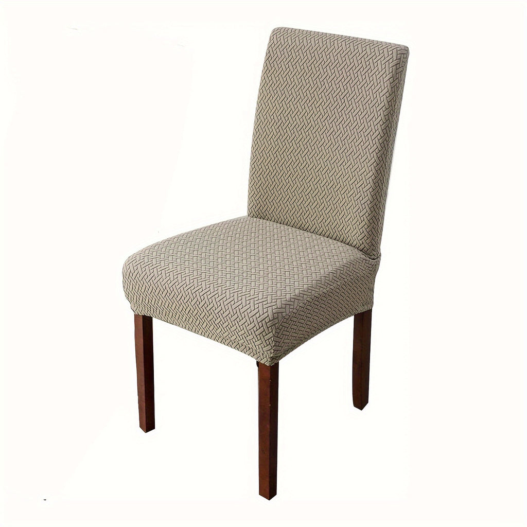 Housse de chaise de restaurant en jacquard chevron serré