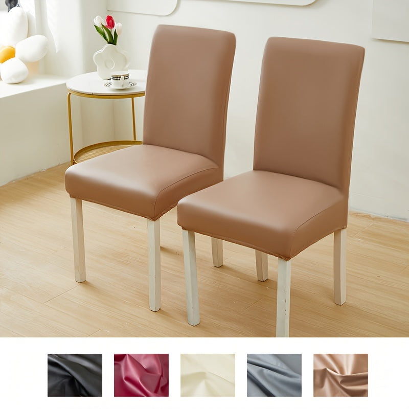 Housse de chaise en simili cuir épais, à l'unité ou en lot