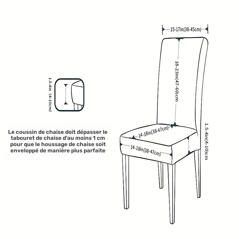 Housse de chaise en simili cuir épais, à l'unité ou en lot
