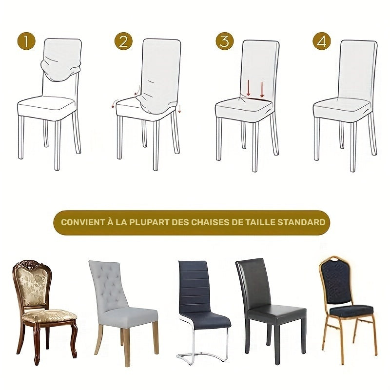 Housse de chaise en simili cuir épais, à l'unité ou en lot