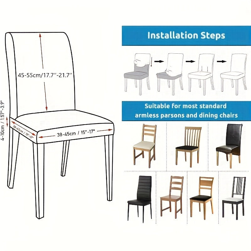 Housse de chaise en simili cuir extensible, taille unique