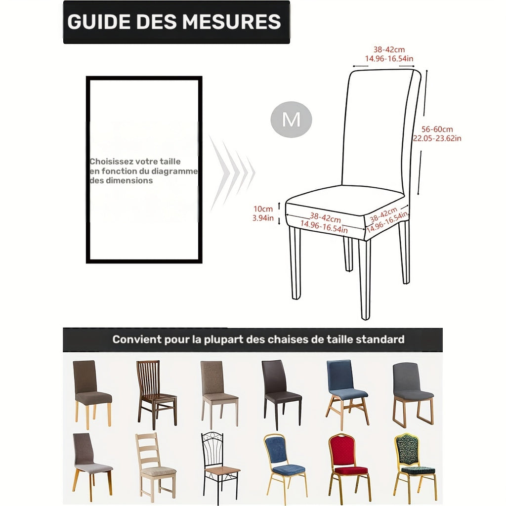 Housse de chaise simili cuir à sangle réglable, 4 teintes