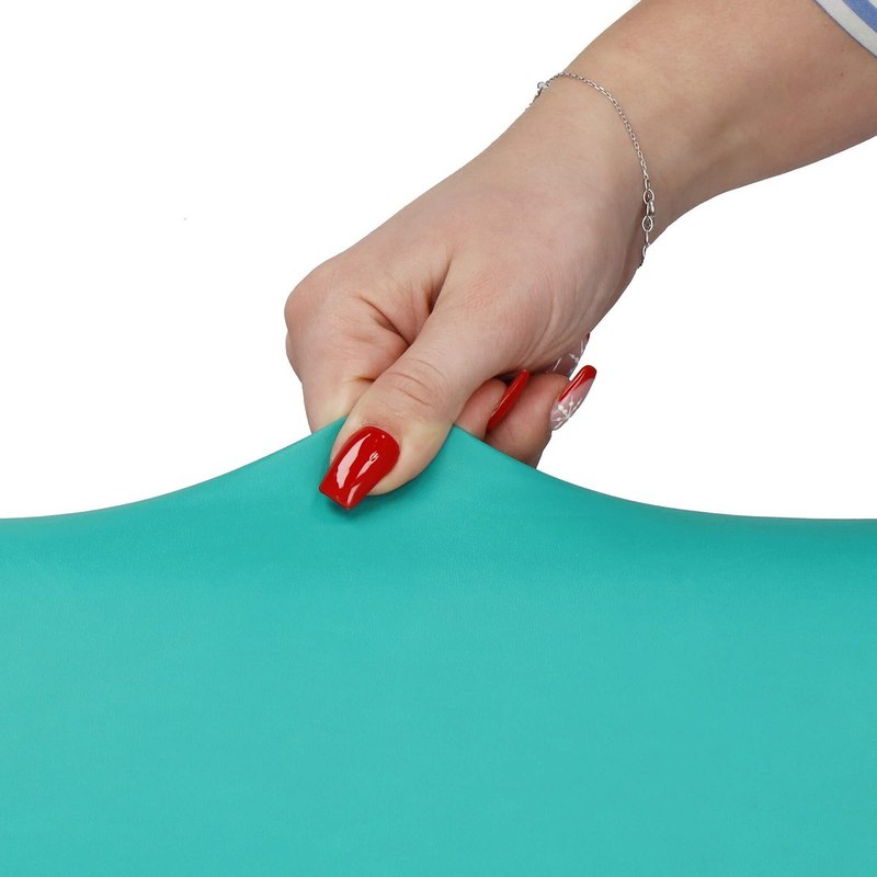 Housse de chaise universelle turquoise pour dossier droit