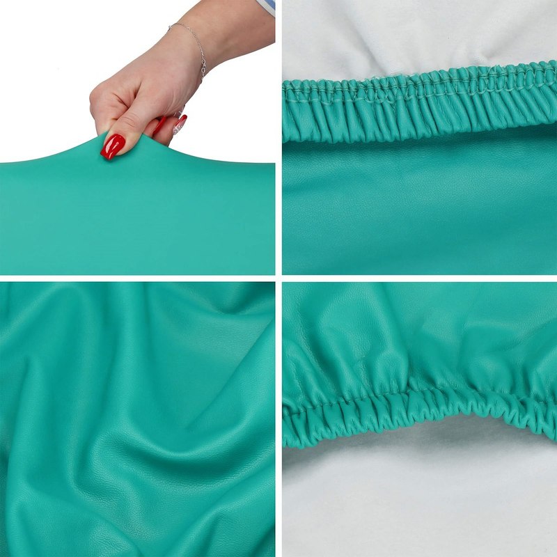 Housse de chaise universelle turquoise pour dossier droit