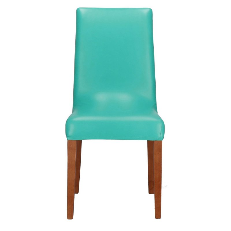 Housse de chaise universelle turquoise pour dossier droit