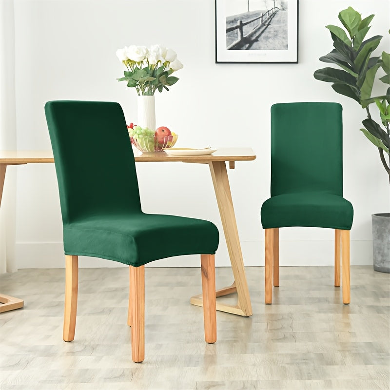 Housse de chaise en velours épais, lot de 2 ou 4, 5 coloris
