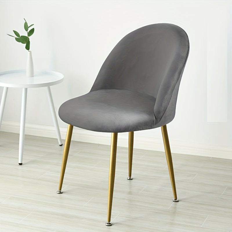 Housse de chaise en velours ras pour coque bec de canard