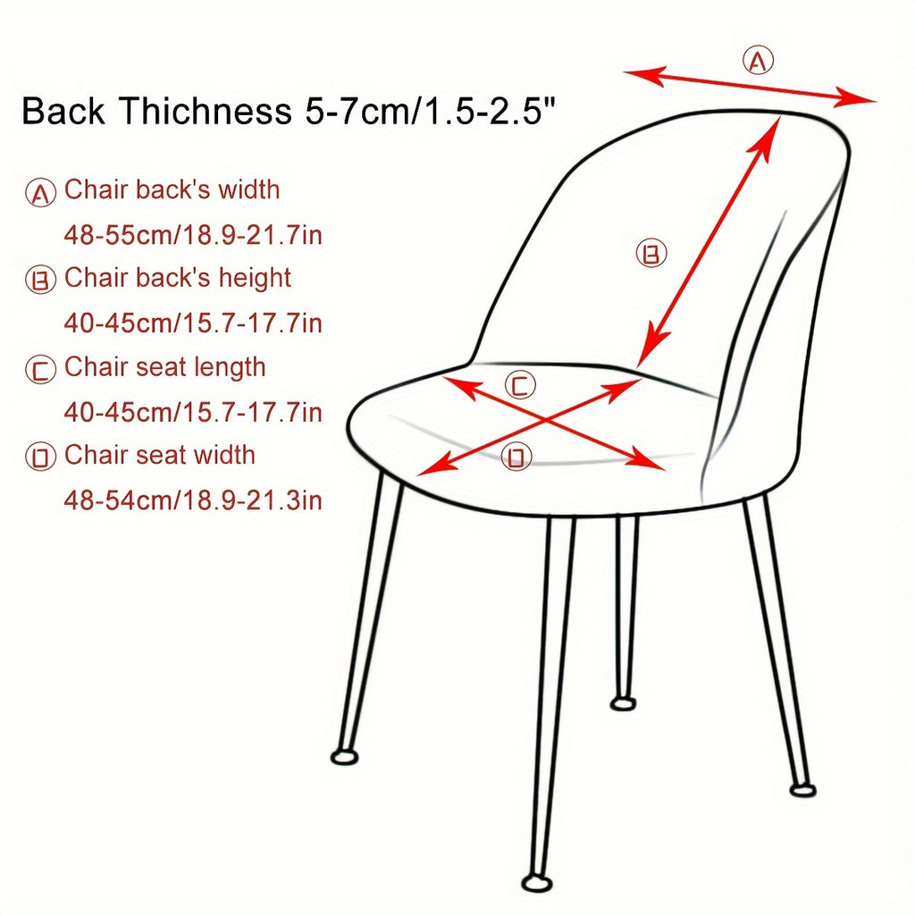Housse de chaise en velours ras pour coque bec de canard