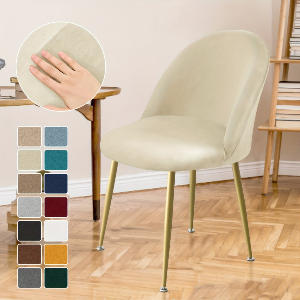 Housse de chaise en velours ras pour coque bec de canard