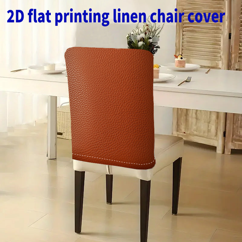 Housse de dossier de chaise effet cuir grainé