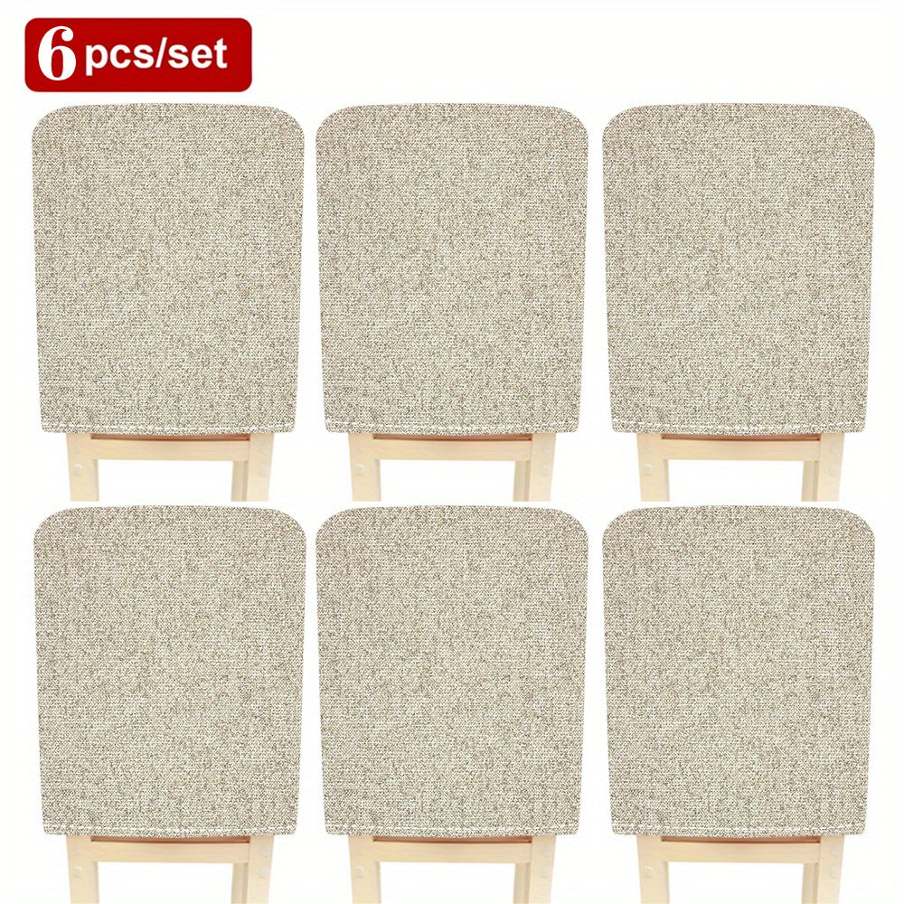 Housse de dossier de chaise en lin, lot de 2 à 6
