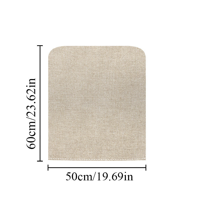 Housse de dossier de chaise en lin greige 50x60 cm, lot de 2