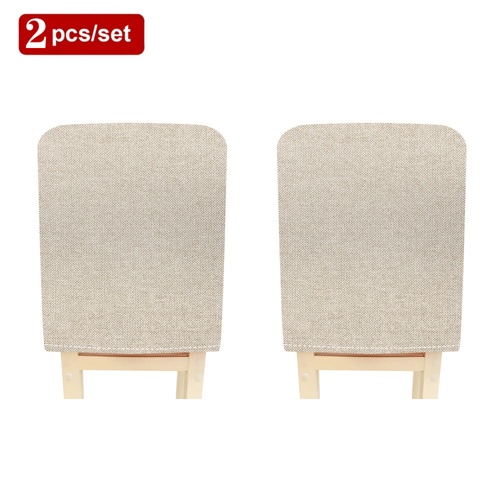 Housse de dossier de chaise en lin greige 50x60 cm, lot de 2