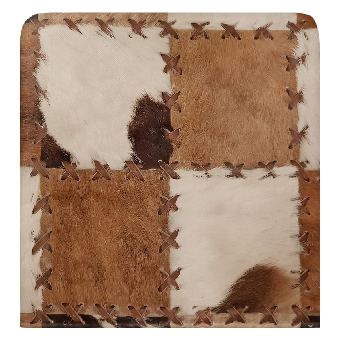 Housse de dossier de chaise en lin, patchwork animalier