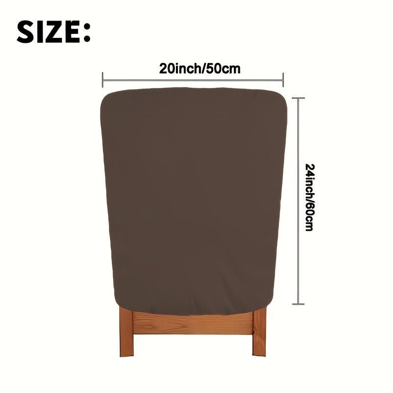 Housse de dossier de chaise taupe foncé, lot de 4 pièces