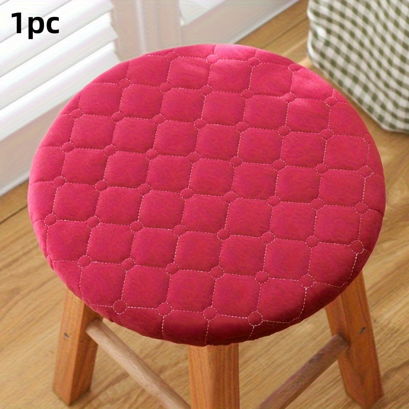 Housse d'assise ronde matelassée pour tabouret, Ø 27 cm