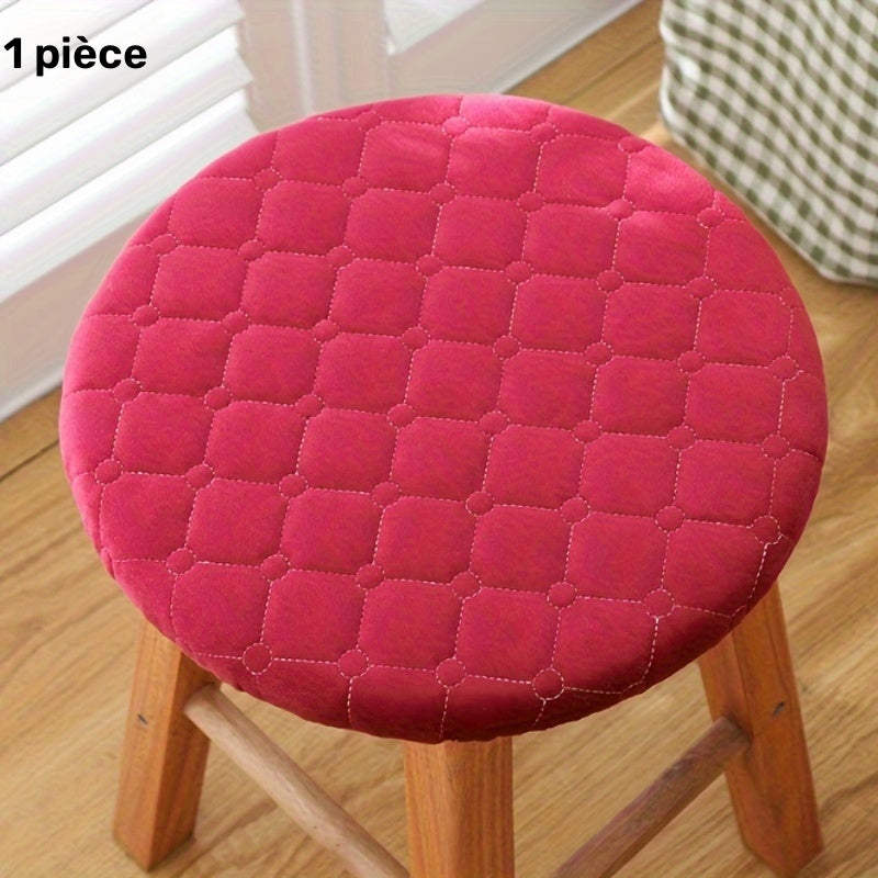Housse d'assise ronde matelassée pour tabouret, Ø 27 cm