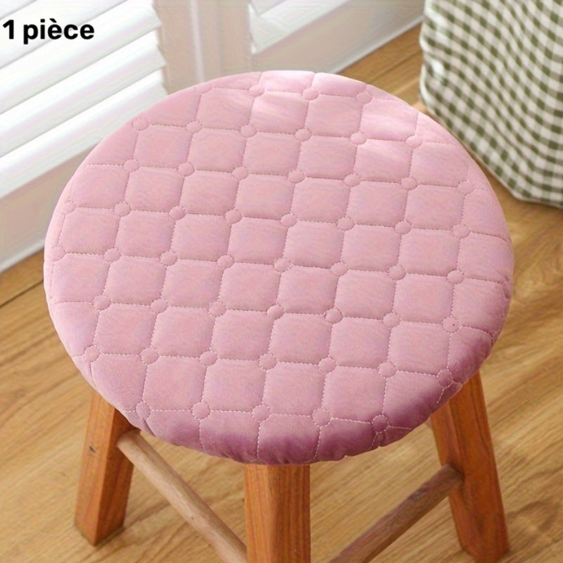 Housse d'assise ronde matelassée pour tabouret, Ø 27 cm