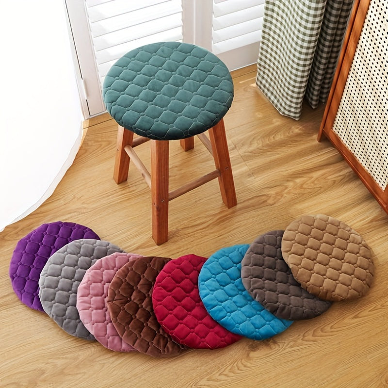 Housse d'assise ronde matelassée pour tabouret, Ø 27 cm
