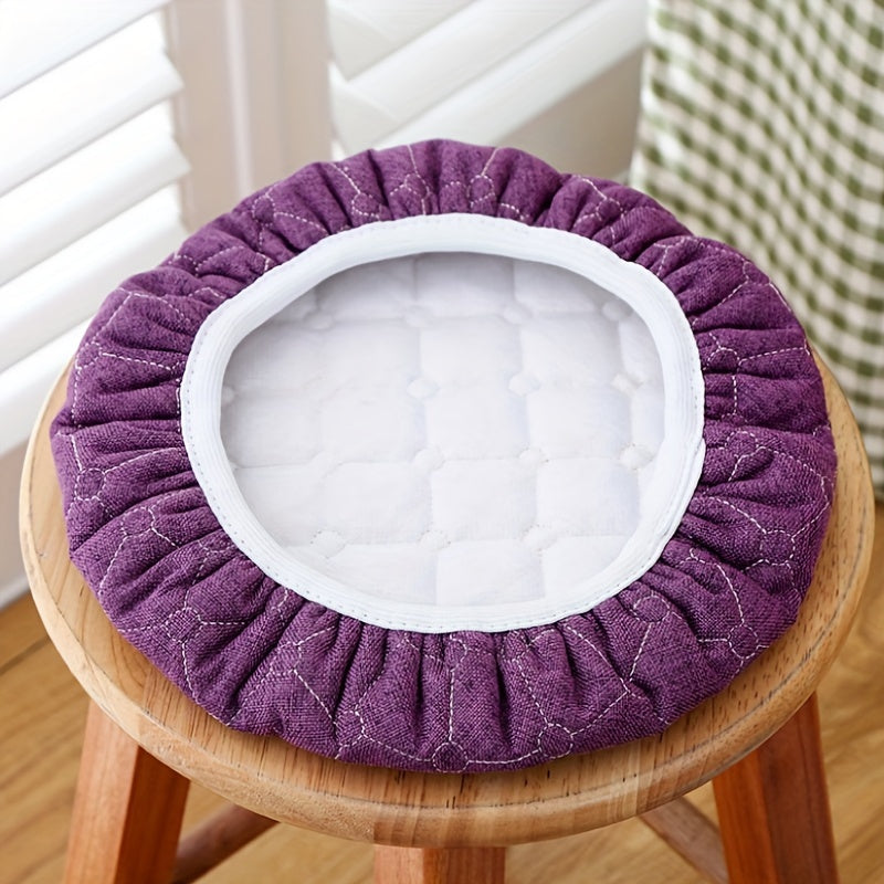 Housse d'assise ronde matelassée pour tabouret, Ø 27 cm