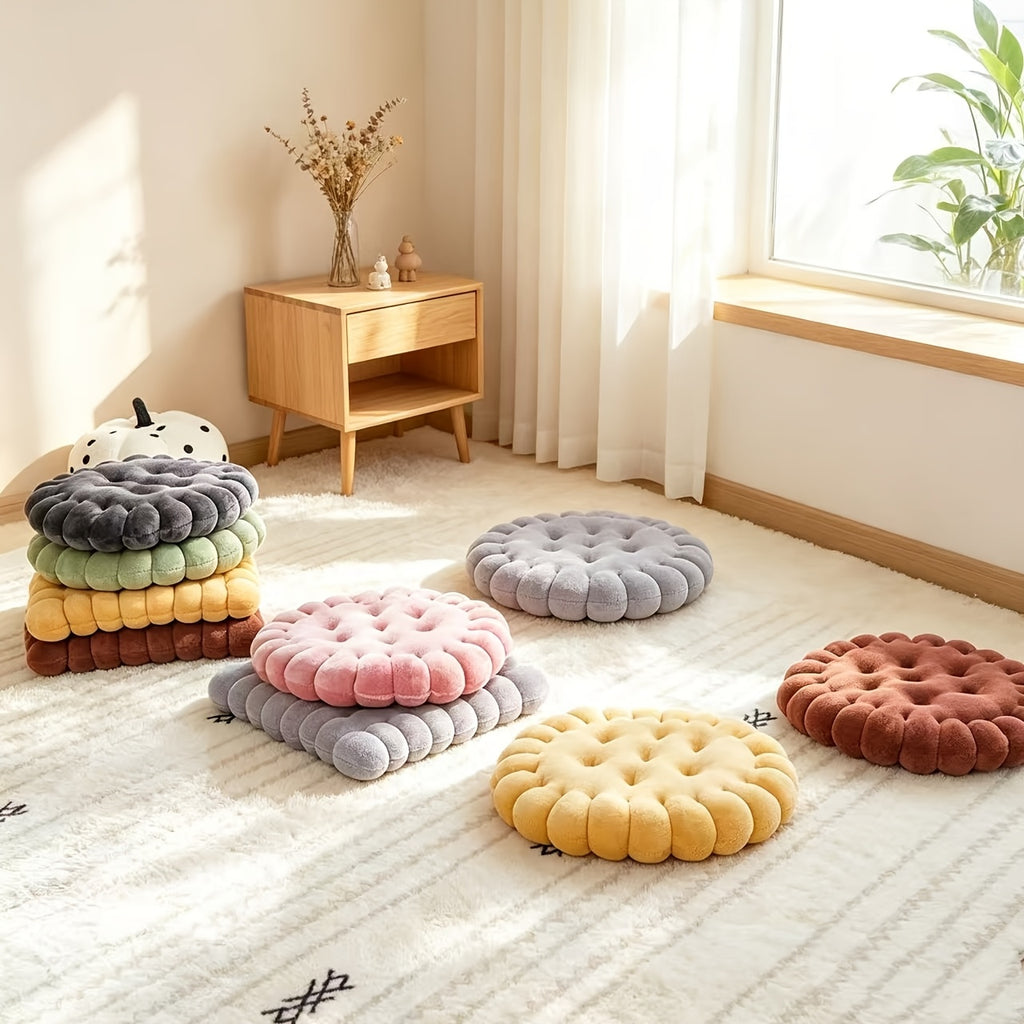 Coussin de chaise forme biscuit 40 cm, vendu par lot de 2