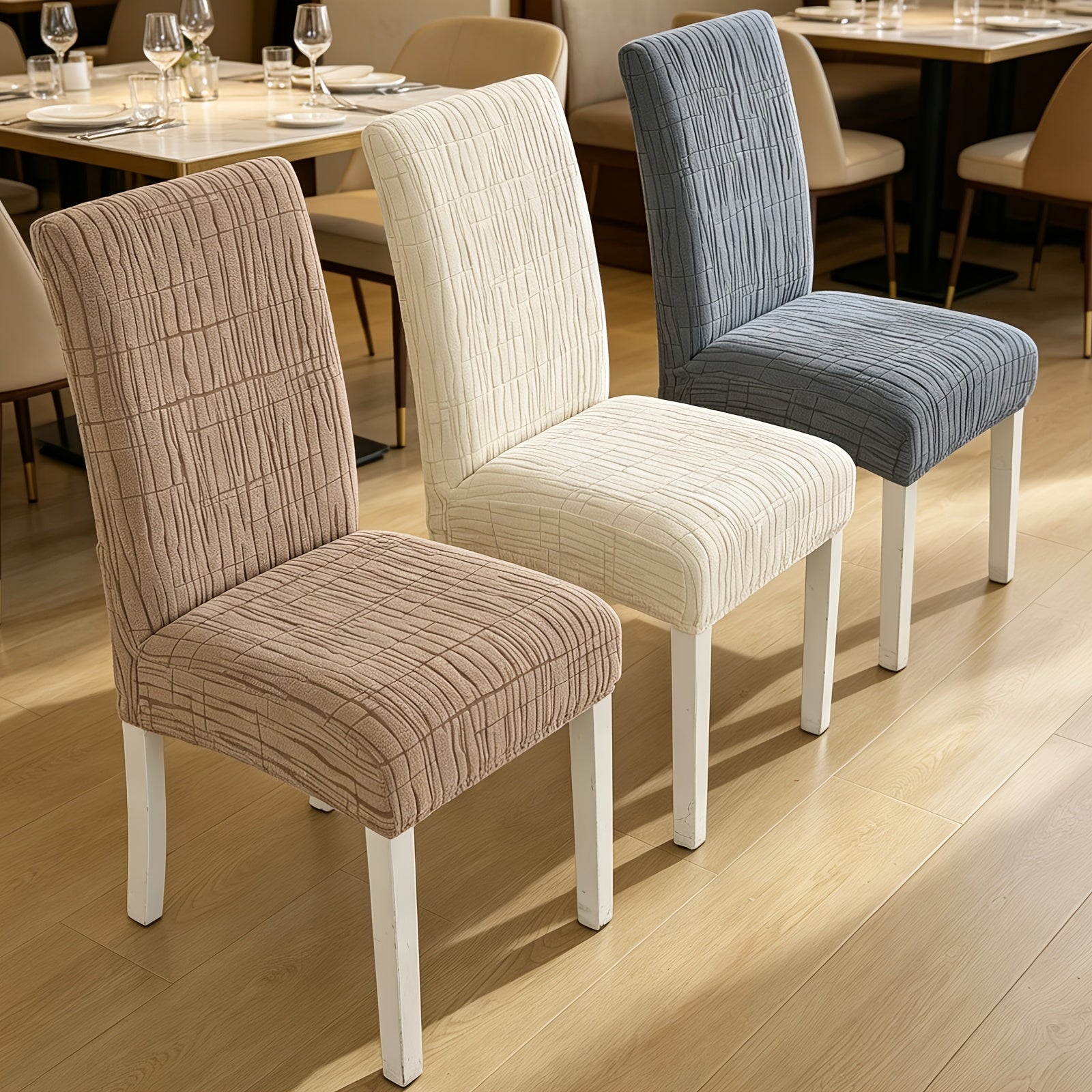 Housses de chaise de salle  manger extensibles en jacquard housses de chaise universelles lavables et amovibles pour maison restaurant htel banquet